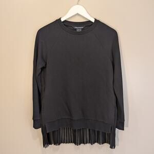 French Connection Sweater MixedMedia Sheer Pleats Classic Casual - Size XS